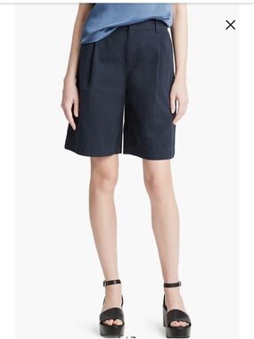 Vince Navy Blue Tailored Bermuda Shorts